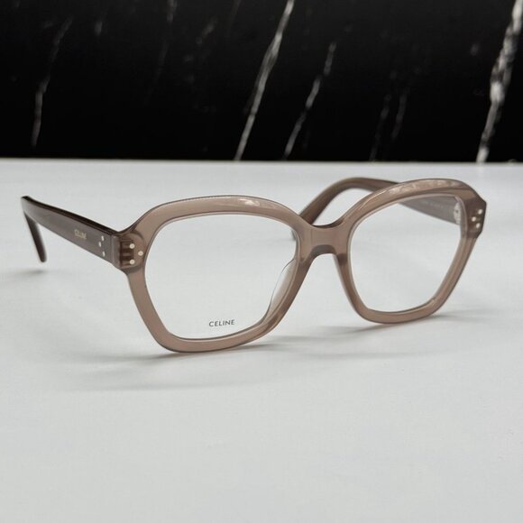 NEW CL50100I 045 CELINE EYEGLASSES WOMEN SHINY HAZELNUT EYEWEAR CELINE CL 50100I - Picture 5 of 11